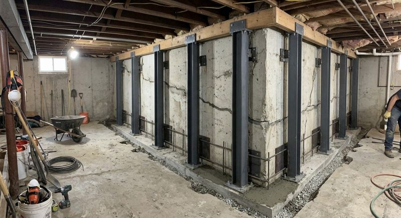 Basement Stabilization in Bandera, TX