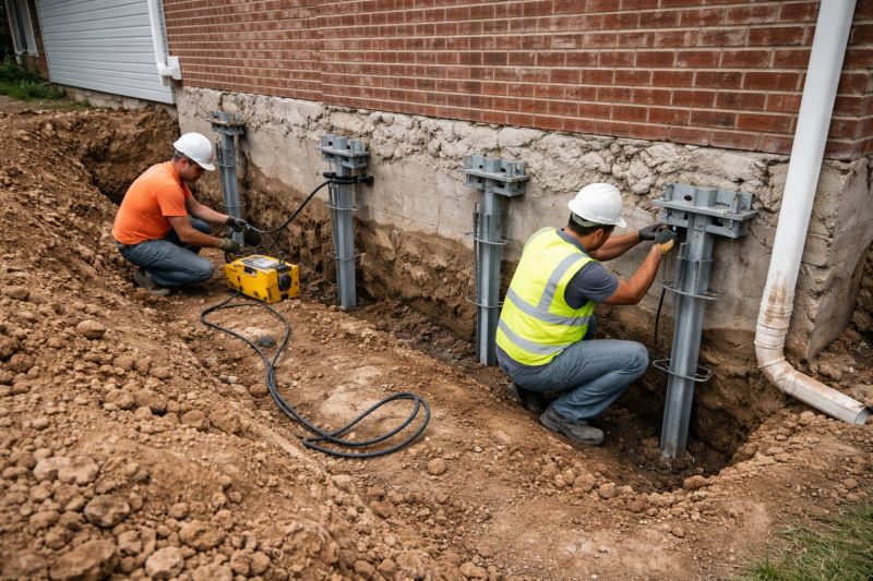 Helical Piers Installation in Bandera, TX