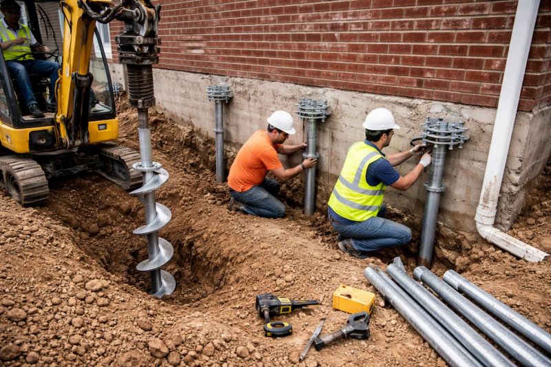 Helical Piers Installation in Bandera, TX