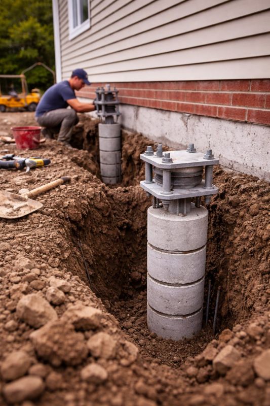 Helical Piers Installation in Bandera, TX