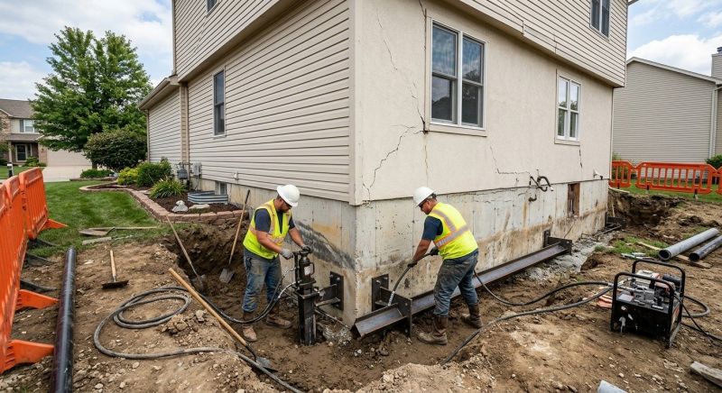Sinking Foundation Repair in Pipe Creek, TX